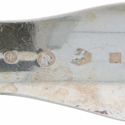 (2) delige set vleesvorken zilver.