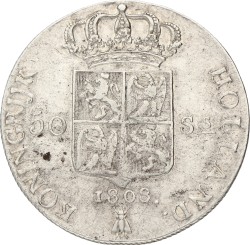 50 Stuivers. Lodewijk Napoleon. 1808. Zeer Fraai.