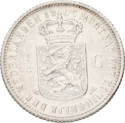 ½ Gulden. Wilhelmina. 1906. Prachtig.