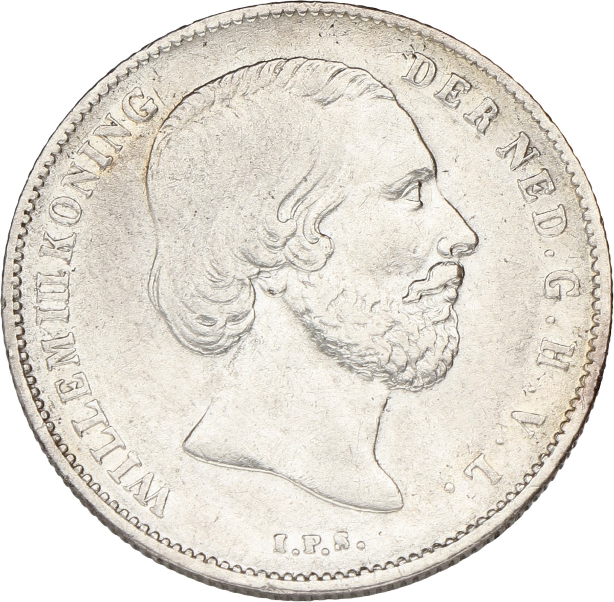 ½ Gulden. Willem III. 1860. Prachtig -.