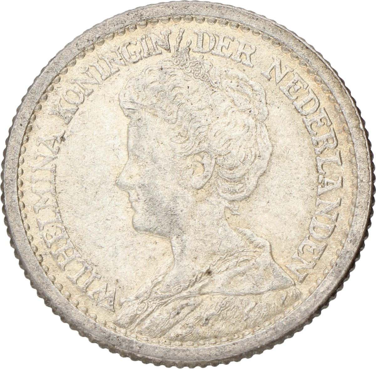 ½ Gulden. Wilhelmina. 1919. Prachtig / UNC.