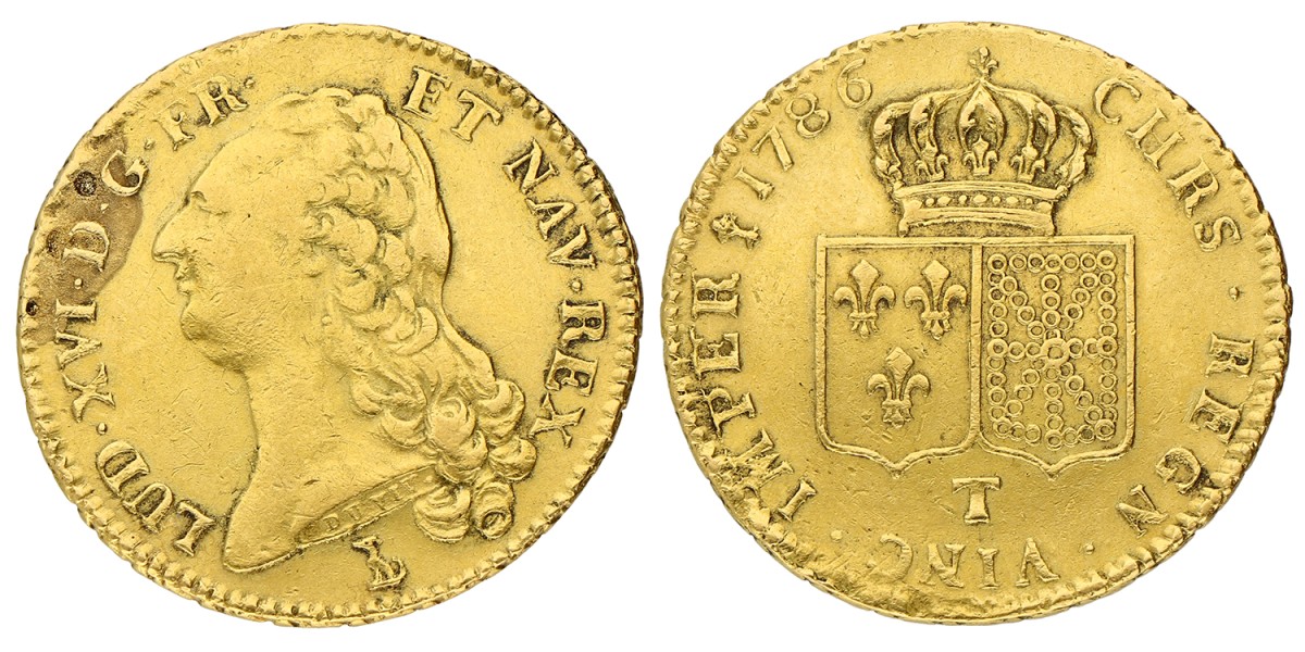 France. Louis XVI. 2 Louis d'or. 1786 T. VF.