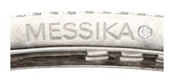 Messika 18K witgouden 'Baby Move' armband bezet met diamant.