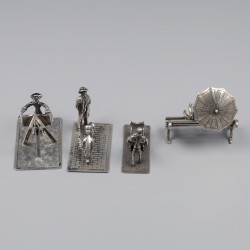 4-delig lot miniaturen zilver.