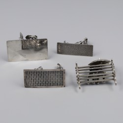 4-delig lot miniaturen zilver.