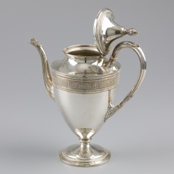 5-delig koffie en theeservies, model Wedgewood, zilver.