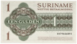 Suriname. 1 Gulden. Banknote. Type 1960. - UNC.