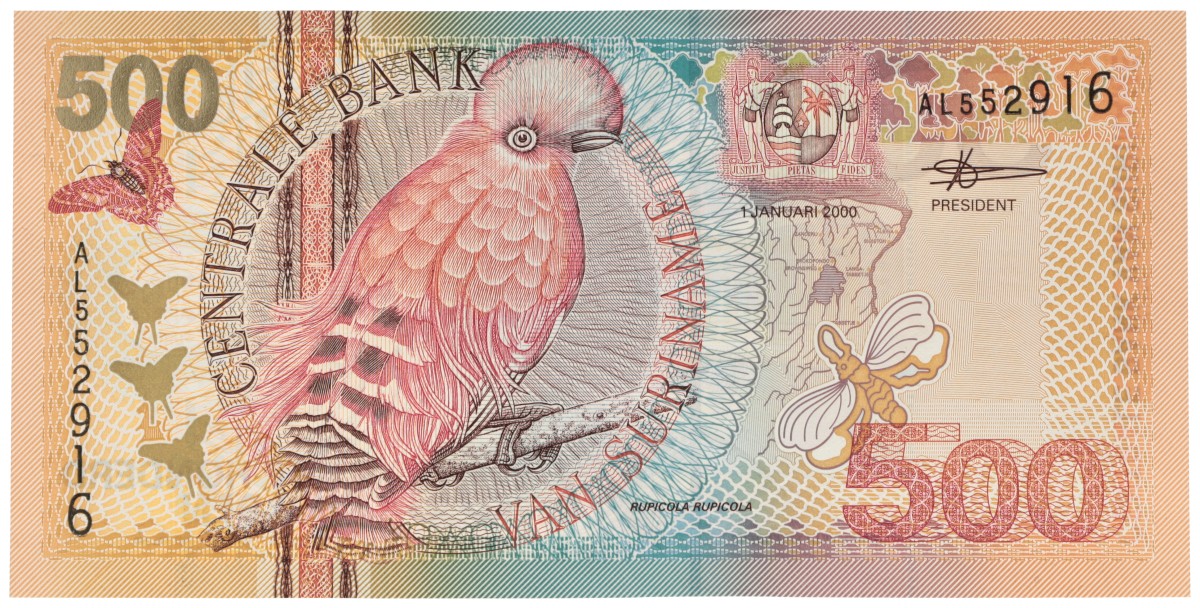 Suriname. 500 Gulden. Banknote. Type 2000. - UNC.