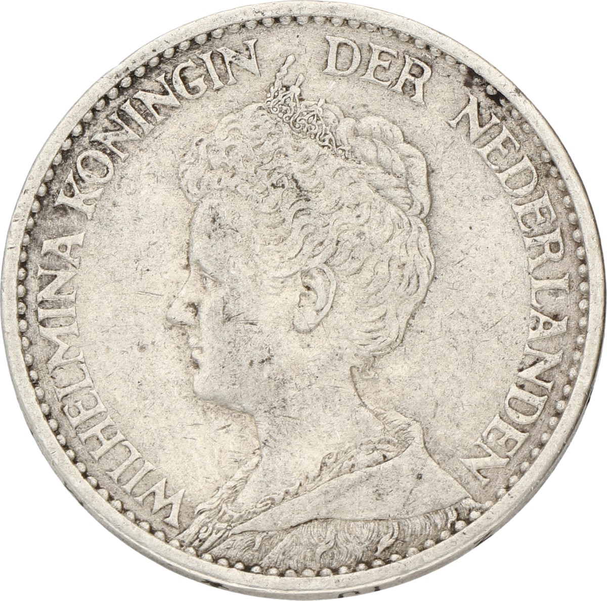 1 Gulden. Wilhelmina. 1914. Zeer Fraai / Prachtig.