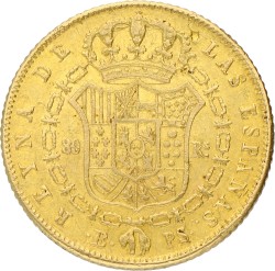 Spain. Isabel II. 80 Reales. 1848 B. VF.