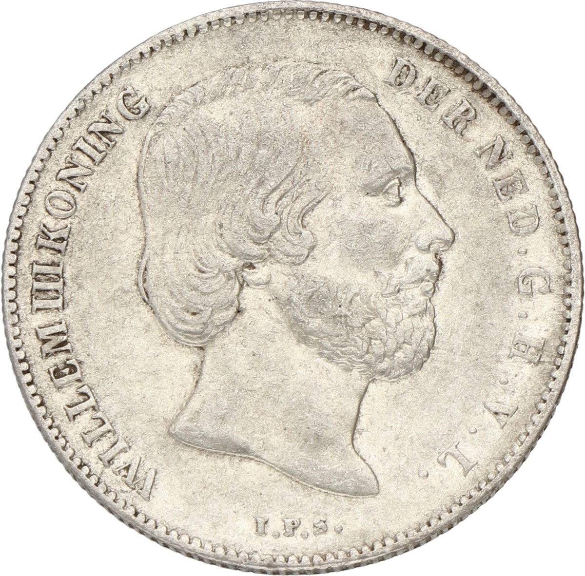 ½ Gulden. Willem III. 1862. Zeer Fraai / Prachtig.