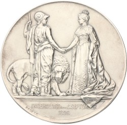 Nederland. 1898. Inhuldigingspenning Wilhelmina.