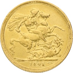 Great Britain. George IV. Sovereign. 1821. VF.
