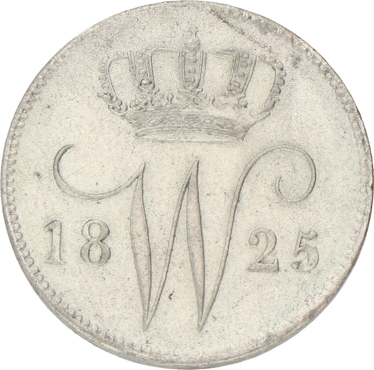 25 Cent. Willem I. 1825 U. Zeer Fraai / Prachtig.