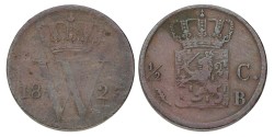 ½ Cent. Willem I. 1823 B. Zeer Fraai -.