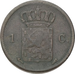 1 Cent. Willem I. 1827 U. Zeer Fraai.