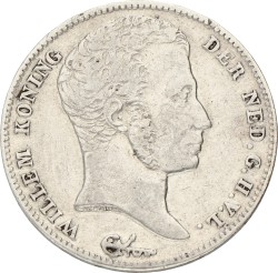 ½ Gulden. Willem I. 1830 B. Zeer Fraai +.