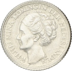 25 Cent. Wilhelmina. 1945 P. Prachtig +.