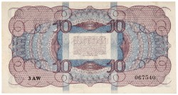 Nederland. 10 Gulden. Bankbiljet. Type 1945. - Prachtig.