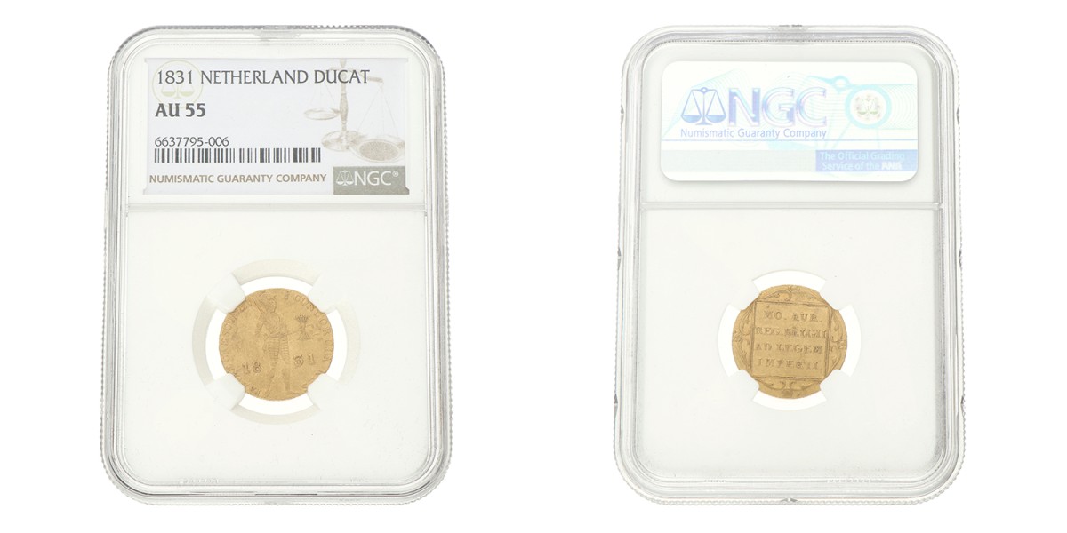 Gouden dukaat. Willem I. 1831. AU 55.