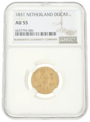 Gouden dukaat. Willem I. 1831. AU 55.