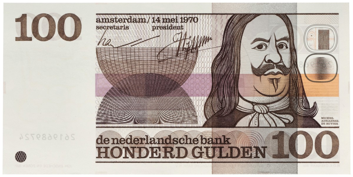 Nederland. 100 Gulden. Bankbiljet. Type 1970. - UNC.