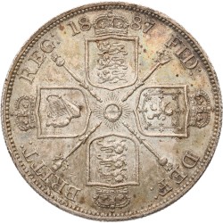 Great Britain. 2 Florin. 1887 - Arabic 1. MS 62.
