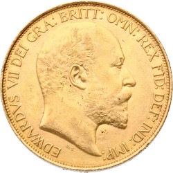 Great Britain. Edward VII. 5 Pounds. 1902. UNC Details.
