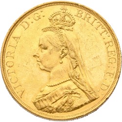 Great Britain. Victoria. 5 Pounds. 1887. MS 60.