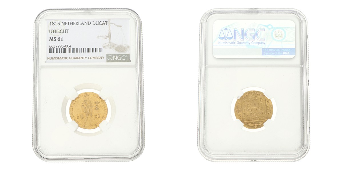 Gouden dukaat. Willem I. 1815. MS 61.