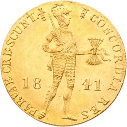 Gouden dukaat. Willem II. 1841 Lelie. MS 63.