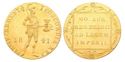 Gouden dukaat. Willem II. 1841 Lelie. MS 63.