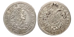 Austrian Empire. Vienna. Leopold I. 15 Kreuzer. 1664 CA. AU 55.