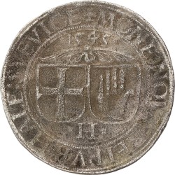 German States. Hall in Schwaben. Charles V. Thaler. 1545. VF.