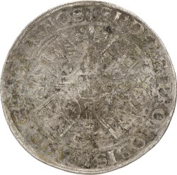 German States. Brandenburg-Franken. George von Ansbach & Albrecht-Alcibiade von Bayreuth. Thaler. 1543. VF.