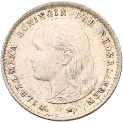 10 Cent. Wilhelmina. 1895. MS 64.