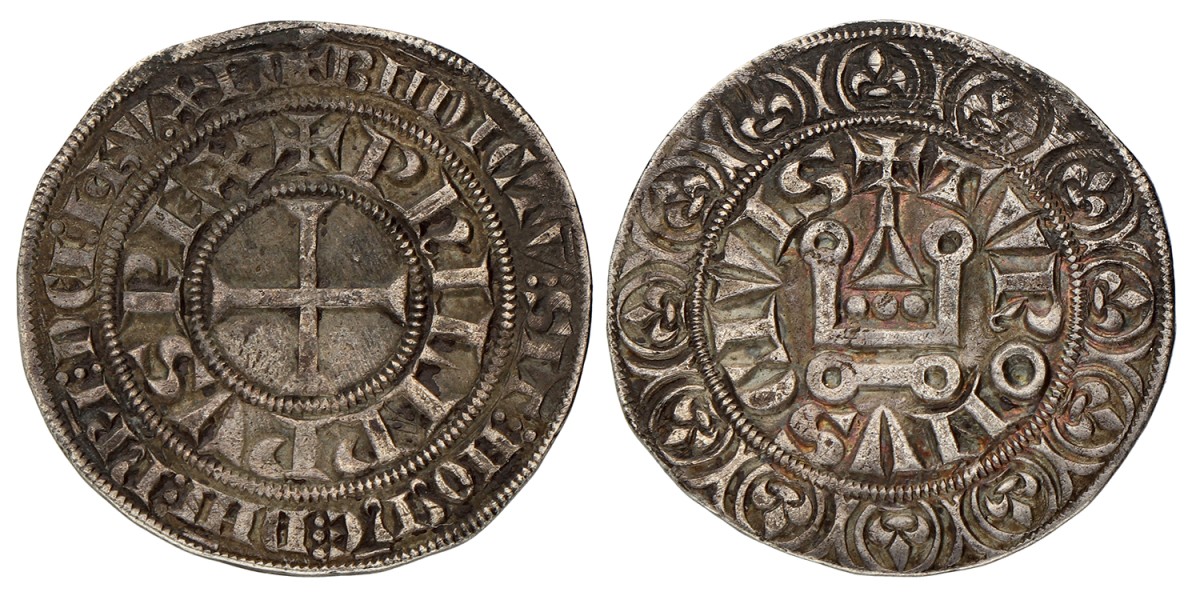 France. Feudal. Philippe IV. Gros Tournois. ND (1291 - 1295). VF / XF.