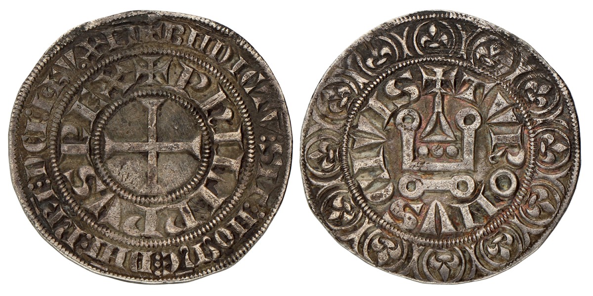 France. Feudal. Philippe IV. Gros Tournois. ND (1291 - 1295). VF / XF.