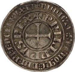 France. Feudal. Philippe IV. Gros Tournois. ND (1291 - 1295). VF / XF.