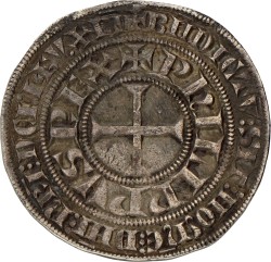 France. Feudal. Philippe IV. Gros Tournois. ND (1291 - 1295). VF / XF.