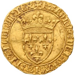 France. Charles VII. Ecu d'Or a la Couronne. N.D. (1422 - 1461). MS 61.