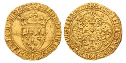 France. Charles VII. Ecu d'Or a la Couronne. N.D. (1422 - 1461). MS 61.