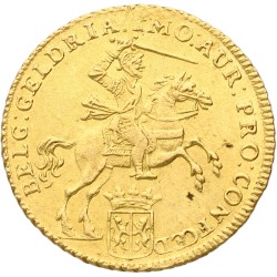 Halve gouden rijder van 7 Gulden. Gelderland. 1760. MS 60.