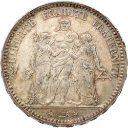 France. Third republic. 5 Francs. 1873 A. MS 62.