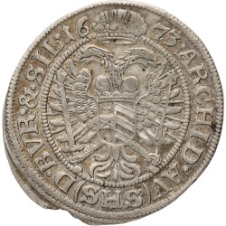 Austria. Empire. Leopold I. 6 Kreuzer. 1673 SHS. XF 45.