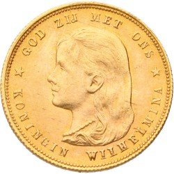 10 Gulden. Wilhelmina. 1897. MS 64.