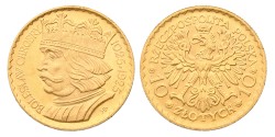 Poland. 10 Zlotych. 1925. MS 64.