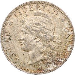 Argentina. Peso. 1882. AU 58.