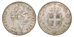 Italy. Kingdom. Umberto I. 5 Lire. 1879 R. AU 55.