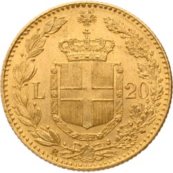 Italy. Kingdom. Umberto I. 20 Lire. 1882 R. MS 62.